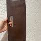 Cleo & Patek brown leather clutch