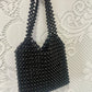 Black beaded mini purse