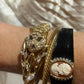 AMEDEO SCOGNAMIGLIO NYC CAMEO BLACK ENAMEL CUFF BANGLE BRACELET