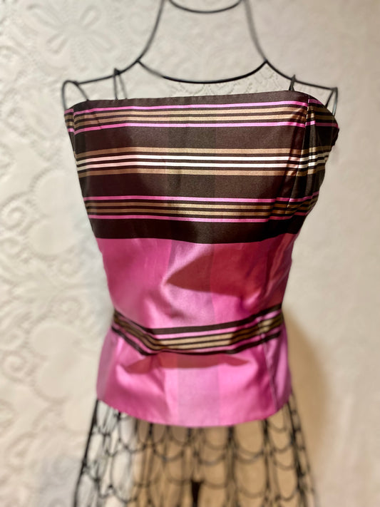 Ann Taylor striped strapless top