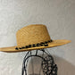 Roped straw hat