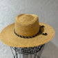 Roped straw hat