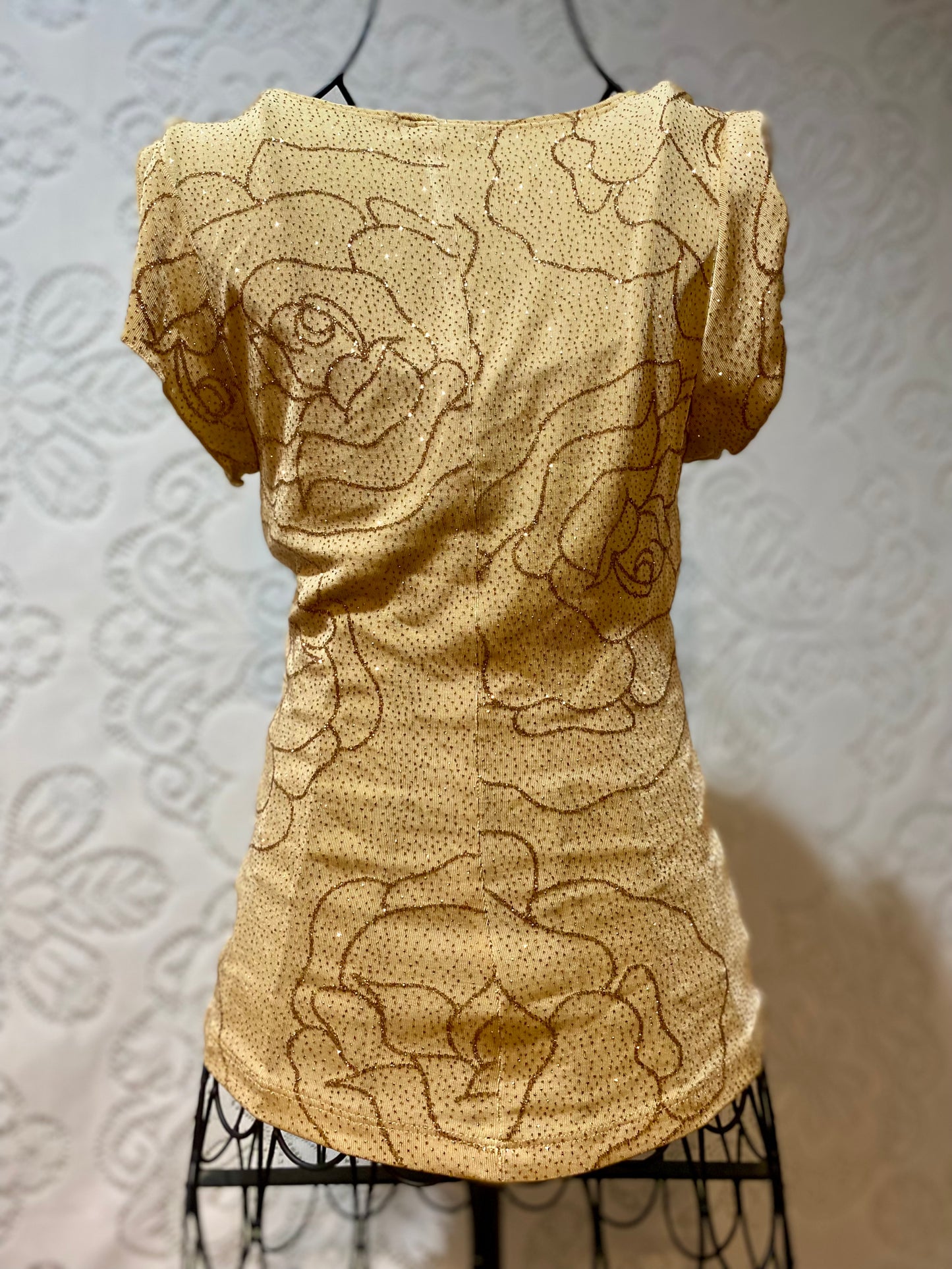 Wet Seal gold shimmer top