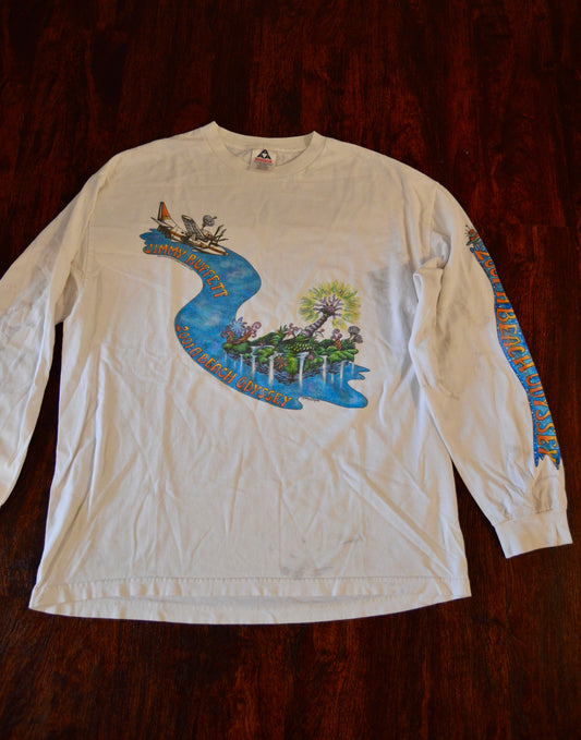 2001 Jimmy Buffet Beach Odyssey Space Graphic Band tee