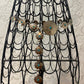 Silver & teal chain belt