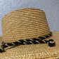 Roped straw hat