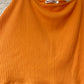 Tangerine orange Reformation skirt