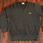 Vintage Grey Lacoste V neck sweater