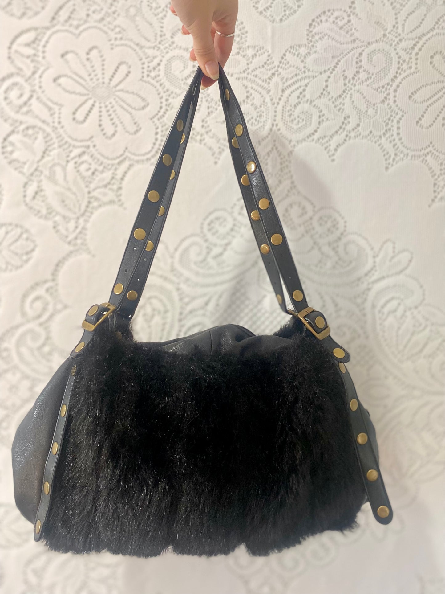 Vintage Metro 7 Faux fur bag