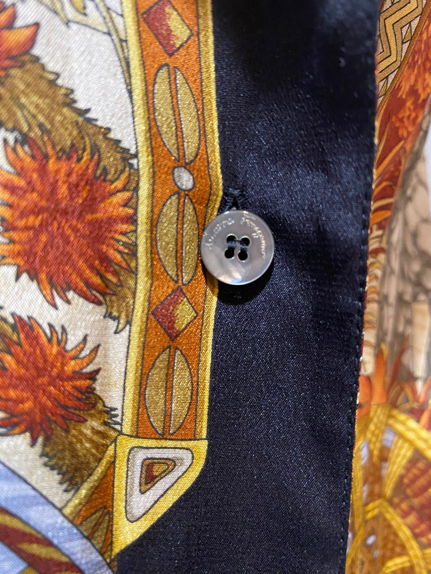 Vintage Ferragamo camel silk button down