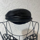 Vintage black leather hat