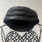 Vintage black leather hat