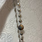 Silver & teal chain belt