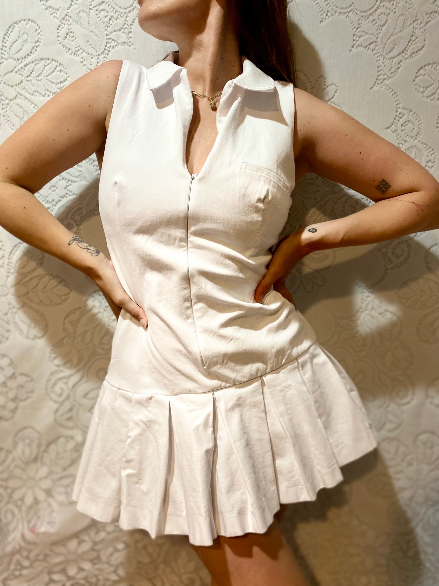 White Zara tennis dress