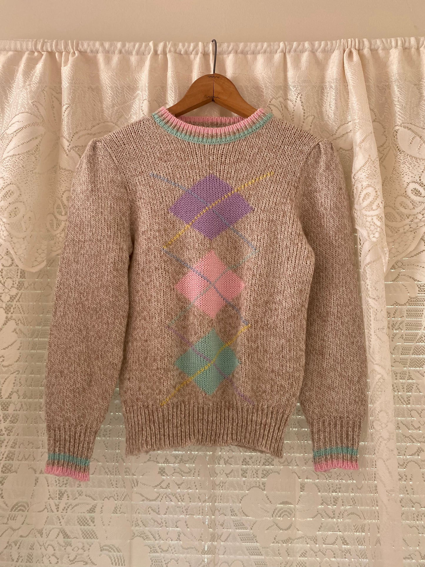 Pastel argyle sweater