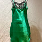 VS gold label green slip dress