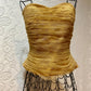 Vintage Kay Unger gold strapless top