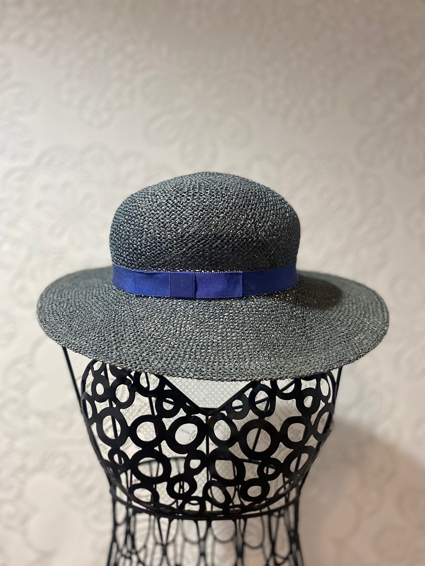 Blue straw hat
