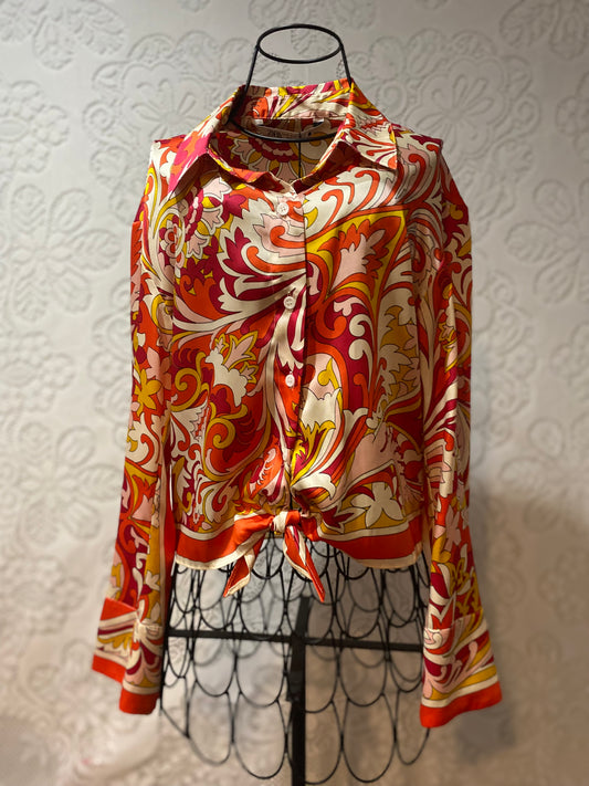 NWT 70’s inspired Zara blouse
