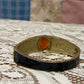 AMEDEO SCOGNAMIGLIO NYC CAMEO BLACK ENAMEL CUFF BANGLE BRACELET