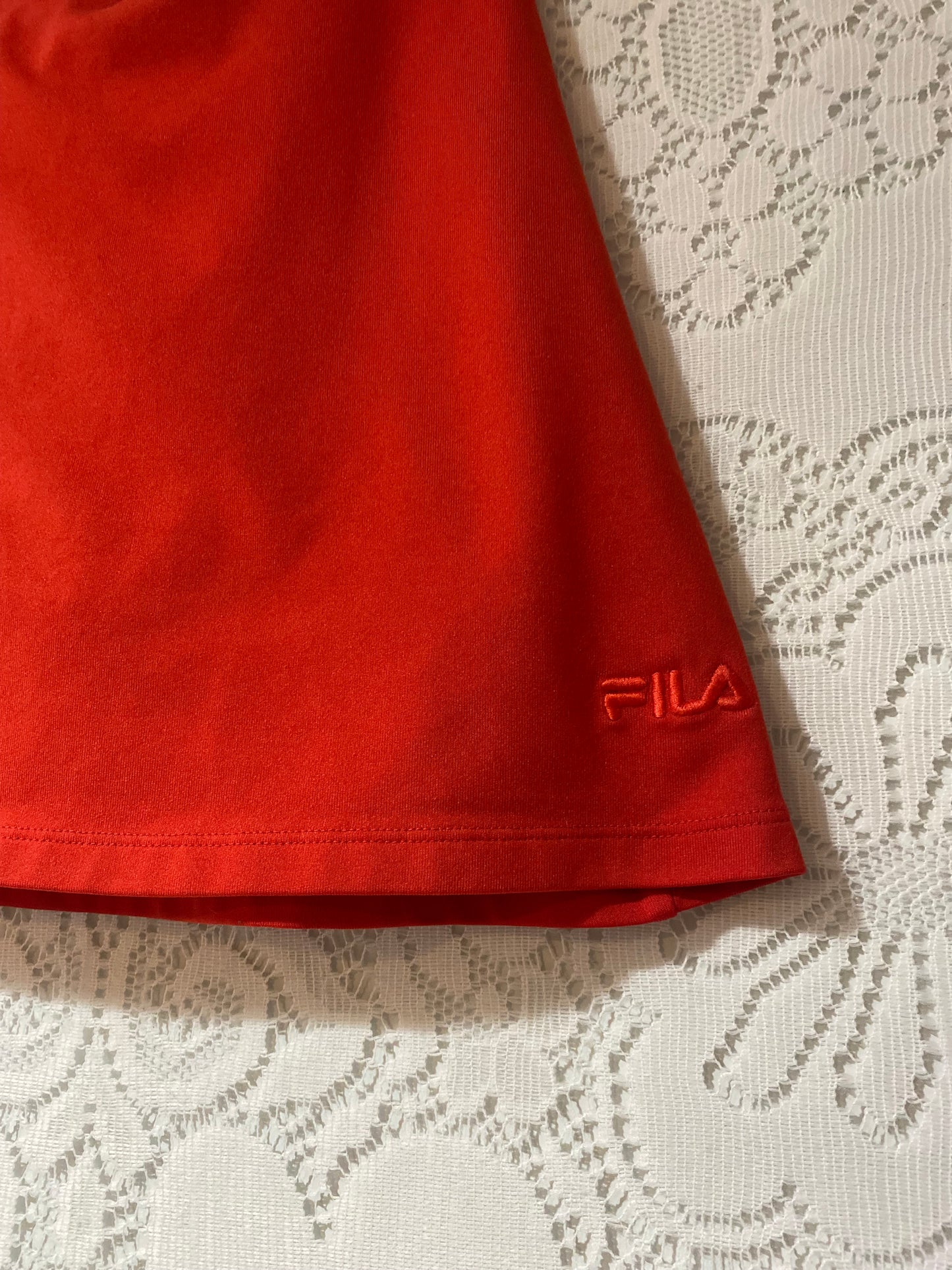 Red FILA skort