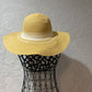 White striped sun hat