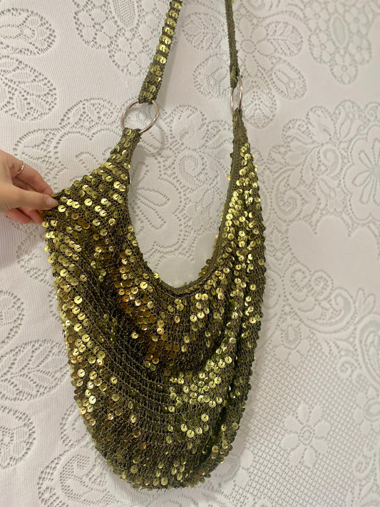 Y2K Green sequin bag