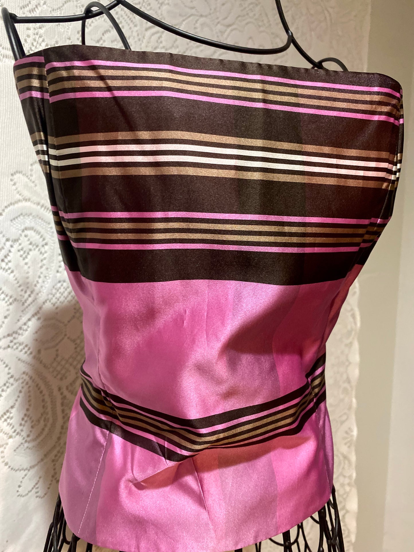 Ann Taylor striped strapless top