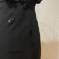 Vintage Lapis embroidered silk LBD