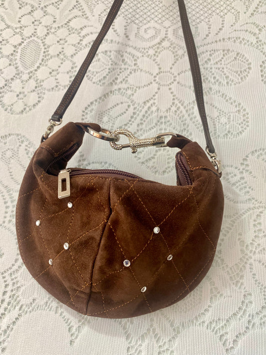 Vintage Carbotti suede bag