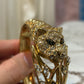 Trifari Goldtone Tiger Rhinestone bracelet