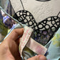 Vintage Oscar De La Renta floral lingerie dress