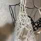 Vintage cream satin lingerie evening gown
