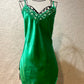 VS gold label green slip dress